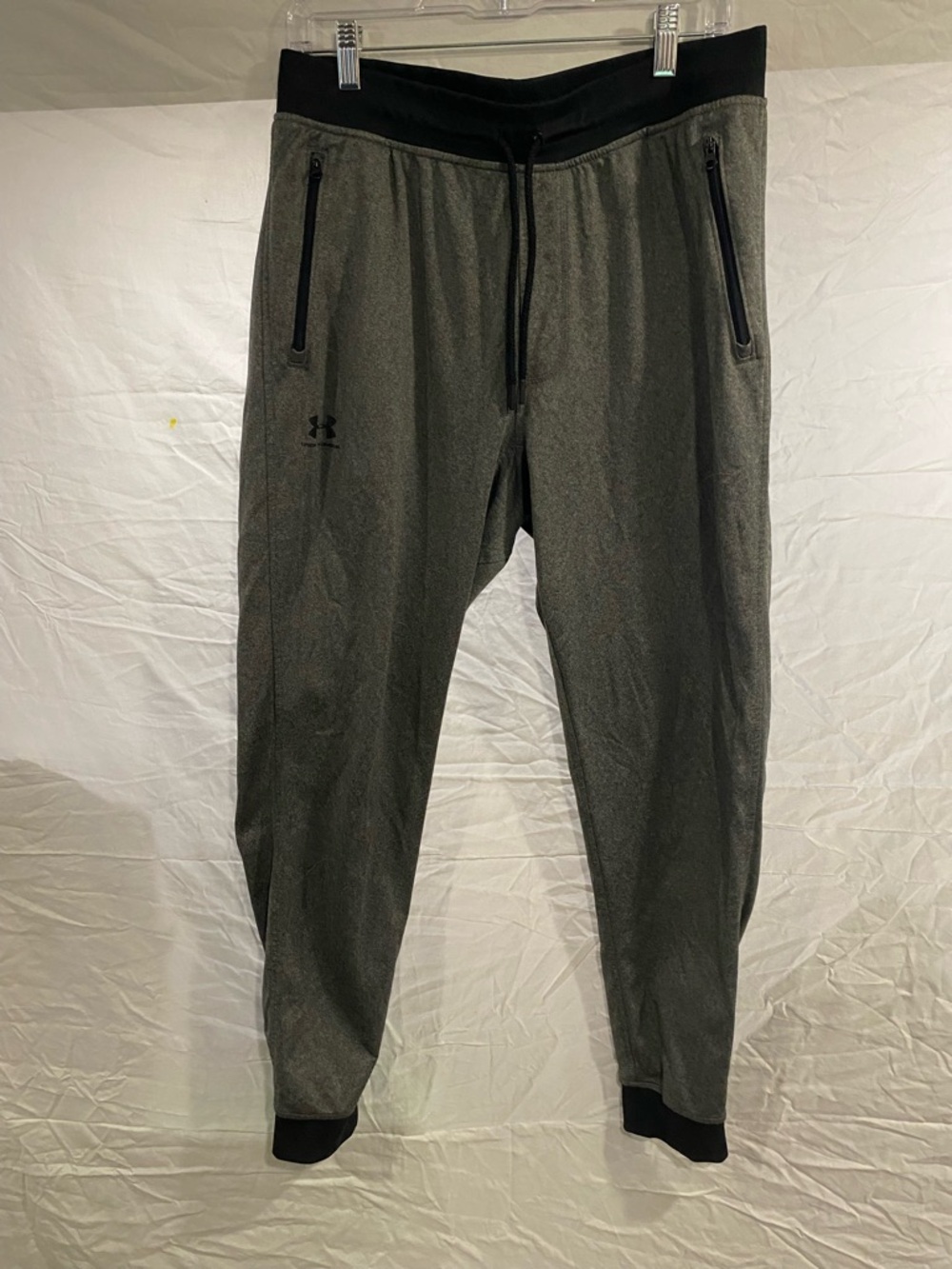 LG Men's Heather Gray Athletic Jogger Pants with Black Waistband